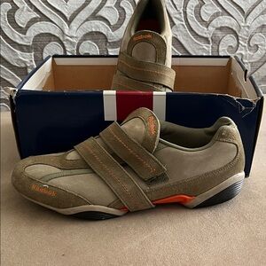 Reebok Khaki and Orange Sneakers